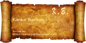 Kanka Bartos névjegykártya